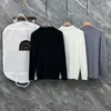 Mens Sweaters Moda rahat yuvarlak uzun kollu kazak Sonbahar Kış Mektubu Baskı Örgü Jumper Üst M-3XL