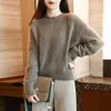 Women's Sweaters Limiguyue Soft Cashmere Wool Sequined Sweater Women Long Sleeve Knit Mohair Pullovers Spring Autumn Basic Knitwear Jumper