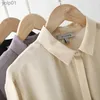 Женские блузки Рубашки Женская шелковая рубашка на пуговицах Шелковая ткань lberry толщиной 19 мм Высококачественная тяжелая матовая отделка - большой размер Блузка из 100% чистого шелка lberryL231214
