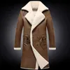 Manteau en peau de mouton pour hommes en fausse fourrure de style militaire pour hommes Parka en fourrure de luxe X-Long pour hommes importe de la laine d'Australie veste en peau de mouton marron Q231212