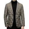 Herren-Daunenparkas Winter Herren Business Casual Warme Daunenjacken 2023 Neu 90 % weiße Entendaunen Ultraleicht Slim Fit HerrenmäntelL231209