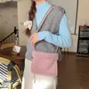 이브닝 가방 달콤한 단색 봉제 여성 크로스 바디 가방 간단한 여성 교체 지갑 핸드