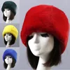 Berets 1PC Frauen Faux Pelz Plüsch Hut Winter Flauschigen Verdicken Warme Leopard Outdoor Radfahren Russische Stil Skifahren Kappe Ohr wärmer