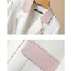 Kombinezony damskie Blazers Spring Autumn Blazer Jacking Odzież francuska garnitur płaszcza koreańskie płaszcz biuro biuro biura biała odzież wierzchnia 231213