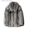 Mäns päls faux päls Luzhen Winter Men's Faux Fur Coat Fashion Casual Thick Warm Outdoor Woolen Cardigan Original Design Trendiga Male Clothing D4234F Q231212