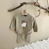 Clothing Sets Autumn Baby Boys and Girls Clothing Set Preschool Casual Cotton Home Dress Ice Cream 2PCS Set Long sleeved Pants Childrens Set 231214