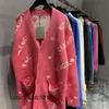 elastico Felpe con cappuccio alte famiglia Maglioni da uomo Maglione balencigas versione mousse Designer lettera obliqua versione allentata Cardigan con scollo a V lavorato a maglia sw 2ZIS