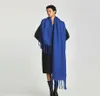Lenços inverno cachecol mulheres cashmere quente pashmina sólido foulard feminino cachecóis envolve grosso macio bufanda grandes borlas xale longo roubou 231214