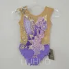 Liuhuo تخصيص Hythmic Gymnastics Hedards Girls Women Purple Artistics Artistics Performance Wear Crystals