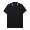 Fred Perry Мужские рубашки поло дизайнерская футболка Высокая одежда с коротким рукавом Модные повседневные поло с лацканами модные футболки дышащие повседневные топы с короткими рукавами и отворотами лето