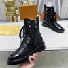 Bottines Citizen Boot Flat Ranger Cuir de veau noir Wonder Flat Combat Boots zip Martin Cheville en cuir de veau lisse gaufré et toile Botte d'hiver 04