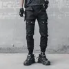 Men's Tracksuits Design Dark Fashion Brand Summer Avant-Garde Style Slim-fit Multi-pocket Tight Cargo Pants Trend Techwear Women Small Foot