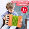 Keyboards Piano Accordion Toy 10 Keys 8 Bass Accordions for Kids Musical Instrument Educational Toys Gifts Toddlers Beginners Boys Girls 231214