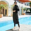 Hijaabs Collectie Stijlvolle Moslim Badmode 3 Stuk Lang Gewaad Zwempak Muslimah Badpak Islamitisch 22092392615782107