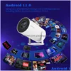 Projektoren Projektoren Hy300 Heimkinoprojektor 4K Hd Android 11 Dual Wifi 6.0 120 Ansi Bt5.0 1080P 1280X720P Kino Outdoor Portab Dh9Jm