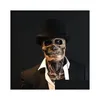 Parti Maskeleri Cadılar Bayramı Cosplay Props için En Son İskelet Biyokimyasal Maskesi Sile Fl Er Head ile Hat PR Satış 230818 Damla Teslimat Hom DH1SR