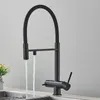 Küchenarmaturen, schwarz, grau, gefilterter Wasserhahn, Wasserfilter, Mixer, Reinigung, Trinkhähne