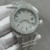 Orologi da uomo Top 2023 Nuovo stile Vvs Moissanite Orologio quadrato Iced Out Qualità Oro rosa Tono argento Quadrante di prova cassa