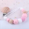 Baby Pacifier Clip Silicone Teether Pacifier Clips Teething Toy Attache Clip Baby Pacifier Holder Infant Feeding Shower Gift LSK651 ZZ