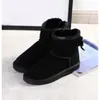 2023 Nya kvinnor Snöstövlar Stil Vattentät ko Sued Läder Vinter Lady Outdoor Warm 2 Bows Boots Brand Winter Women's Casual Boots