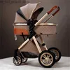 Коляски # Автокресло из хлопкового материала, складная портативная детская коляска 3 в 1, многофункциональная коляска для новорожденных, черный, синий сплав, безопасный Q231214