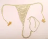 Sexy Strass Höschen Tanga Kristall Taille Bauch Bikini Körperkette Schmuck Strass Unterwäsche G-String Körperkette für Frauen