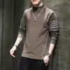 HG9T男性と女性のセーターファッションデザイナーThombrownsweatshirt Series長袖ハーフハイネック両面ベルベットボトムウォームスウェットシャツ