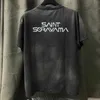 T-shirts hommes hommes SS surdimensionné Saint Michael lavé noir t-shirt hommes femmes haute qualité vintage manches courtes t