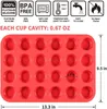 Siliconen muffinvorm Mini 24 kopjes Cupcakevorm, anti-aanbak BPA-vrije siliconen bakvorm 1 pak 122121