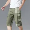 Pantalon pour hommes tenue de travail d'été recadrée pour mince surdimension surdimensionnée à la mode à imprimé extérieur glissade cargo relaxé ajustement