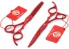 508 55039039 TOP GRADE Red Hairdressing Scissors JP 440C 62HRC Home Salon Barbers Cutting Scissors Thinning Shears Hair 7441839