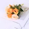 Decorative Flowers Artificial Plant Floral Arrangement Christmas Ornament Office House Room Decoration Flower Rose Bridal Wedding Bouquet