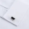 Chemises robes masculines Cuffes françaises classiques chemises solides Plaquette couverte Business Formal Standardfit Bureau à manches longues White 231213