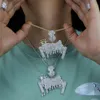 Чокеры Iced Out Bling Корона Буквы Деньги Кулон Ожерелье Двухцветный Цвет CZ Циркон Символ Доллара Ожерелья мужские Хип-Хоп Ювелирные Изделия 231214