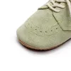 Första vandrare Småbarn Boy Shoes Baby Girl äkta lädervandrare för barn Suede Flats Cow Muscle 231213