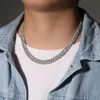 Chaîne à maillons cubains de 10mm, collier ras du cou glacé, breloques Hip Hop, bijoux pour femmes et hommes, vente en gros