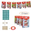 Weihnachtsdekorationen, Adventskalender, wiederverwendbare Papier-Süßigkeitstüte, 1–24 Zahlenaufkleber, Kinder-Geschenk, Festival-Produkte, 309 g