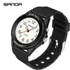 Armbanduhren Mode Sanda Relogio Masculino Casual Herrenuhren Einfache Buchstaben Harz Wasserdichte Quarz Armbanduhren Mann Uhr 231214