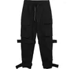 Survêtements pour hommes Dark Multi-Pocket Techwear Femmes Pantalons de parachutiste tactique Corset Jambe Salopette Beau Fried Street Slacks