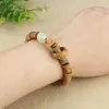 Strand Vintage Green Sandalwood Bracelet Discolored Wood Jewelry Luminous Beads Hand-held Rosary