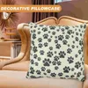 Almohada 2 piezas de almohadas cuadradas con estampado de perro, fundas decorativas para el hogar, fundas de almohada de lino de fútbol, tiro de PP