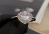 Bague de fiançailles en Zircon en forme de poire pour femmes, nouveau Style de luxe, bague de fiançailles, argent 5480887