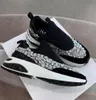 Top Luxury Women Memphis Trainers Shoes Crystal Embellished Slip On Sneakers Neoprene Leather Pink Black White Lady Comfort Runner Sports Eu35-40