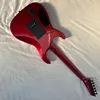 Es. brand Black Electric Guitar Kir Ha.mett Guitar Red Moon flyo.ng Free Ship USA