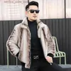 Men's Fur Faux Fur ZDT-8026 Men's True Fur Coat Thickened Warm Leather Jacket For Autumn And Winter Casual Business Leather Q231212