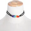 7 Chakra Stone Choker Energy Healing Crystal Yoga Chokers Halsband Handgjorda flerskiktsarmband smycken halsband för kvinnor flickor218j