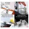 Liquid Soap Dispenser Sink Built In Countertop Pump Head With 45.5Inch Extension Tube Kit For Kitchen