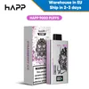 Original HAPP BAR 14ml Big Capacity E Cigarette 9k 9000 Puffs 500mAh Battery Rechargeable 10 Flavors Good Taste Disposable Vape with LED Screen Fast Delivery