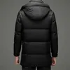 Men's Down Parkas Winter Jackets for Men High-end White Duck Down Jacket Men's Mid Length Thickened Warm Jacket 2023 Hooded Down Coats Veste HommeL231209