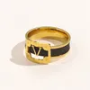 Mai sbiadire fede nuziale da donna placcato oro anello moda lettera incisa modello bague gioielli personalizzati amanti anelli larghi firmati per donna uomo zb092